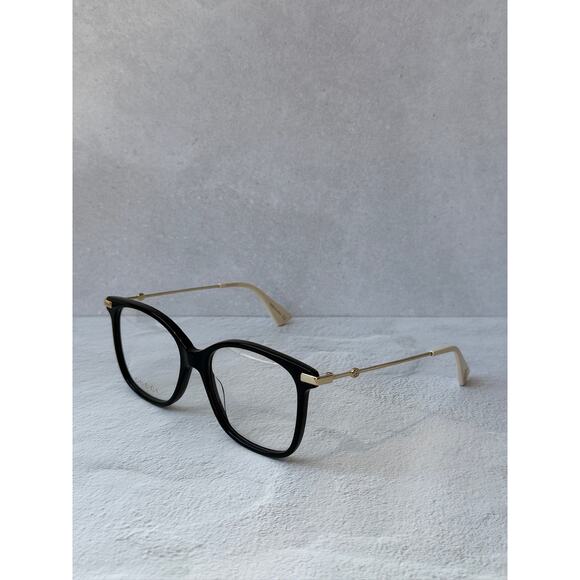 NEW Gucci GG0512O Square Eyeglasses Frames in Black Gold main image 4